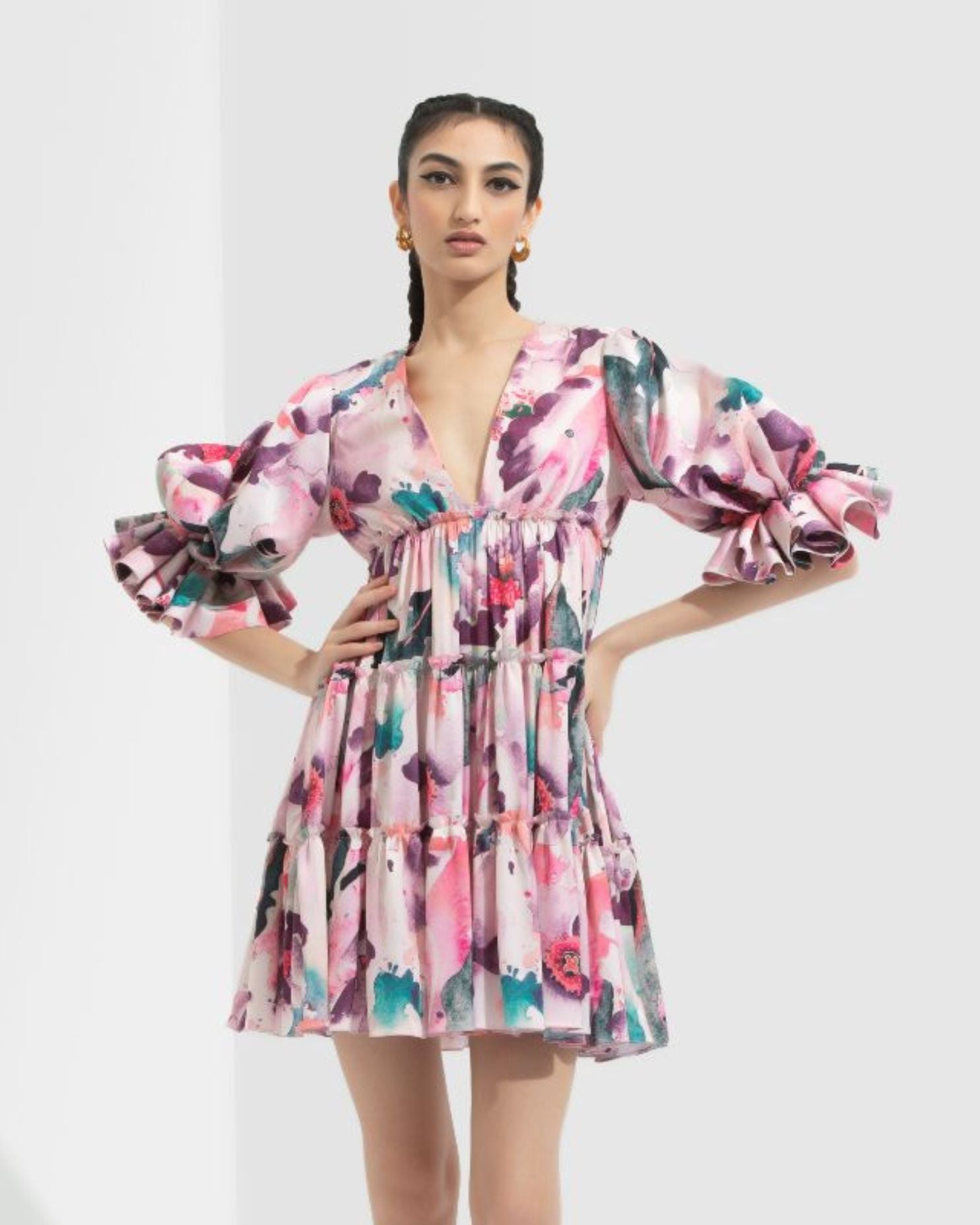 Azalea Printed Short Dress #RTS