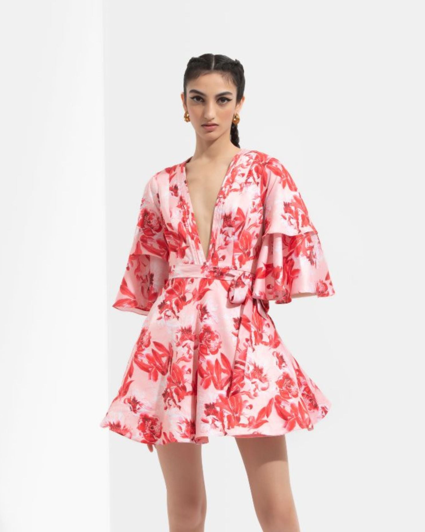 Mirrai Printed A-line Dress