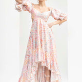 Leaf Magic Jacquard Cutouts Dress