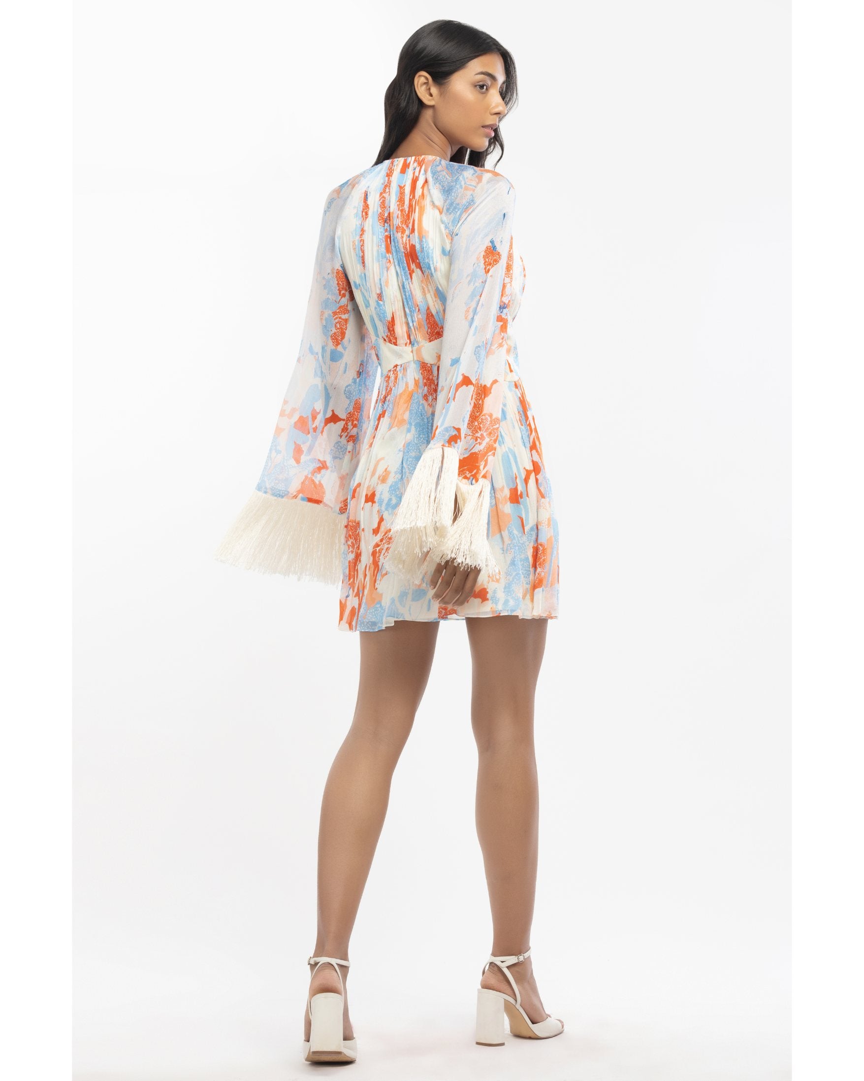 Chiffon Printed Short Dress