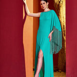 Turquoise Slit Dress