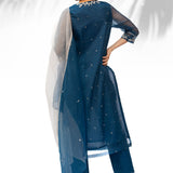 Sapphire Blue Kurta With Pant Set