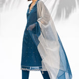 Sapphire Blue Kurta With Pant Set