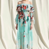 Off Shoulder Smocking Dress