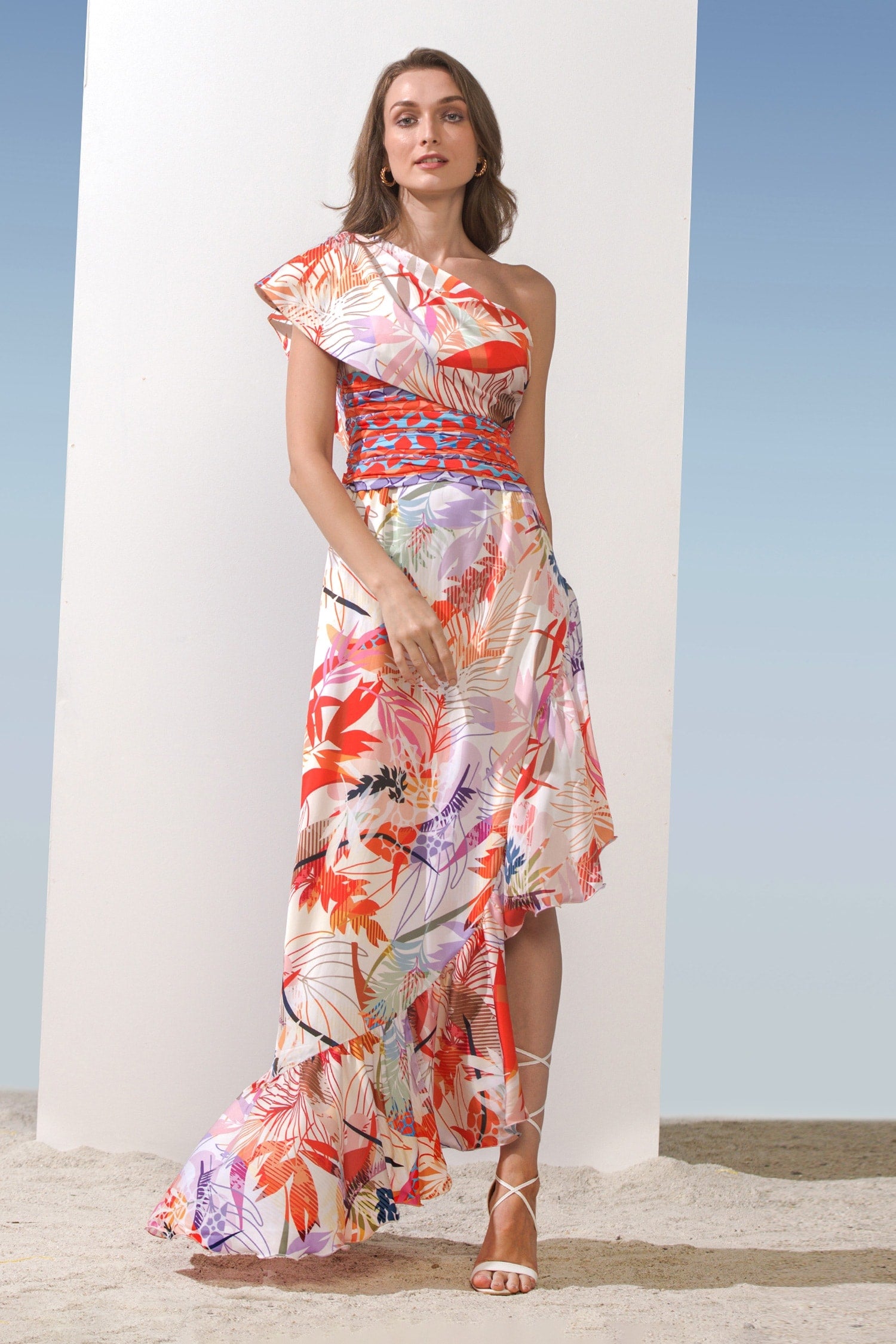 mandira wirk one shoulder printed dress Pernia's Pop Up Shop - Mandira Wirk