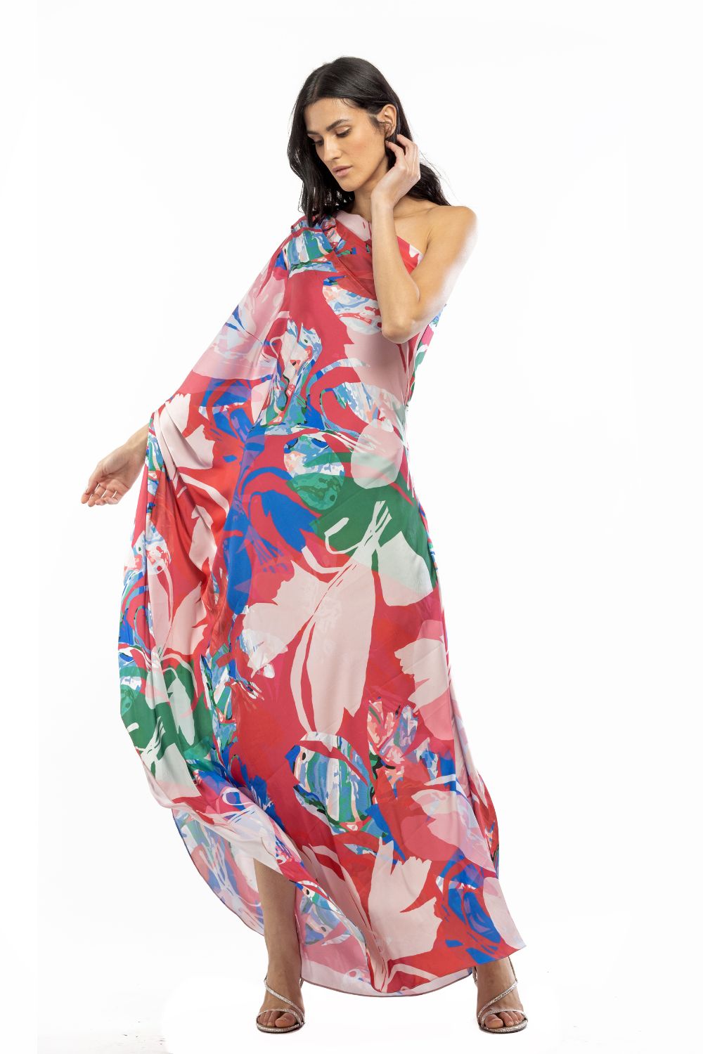 One shoulder store kaftan maxi dress