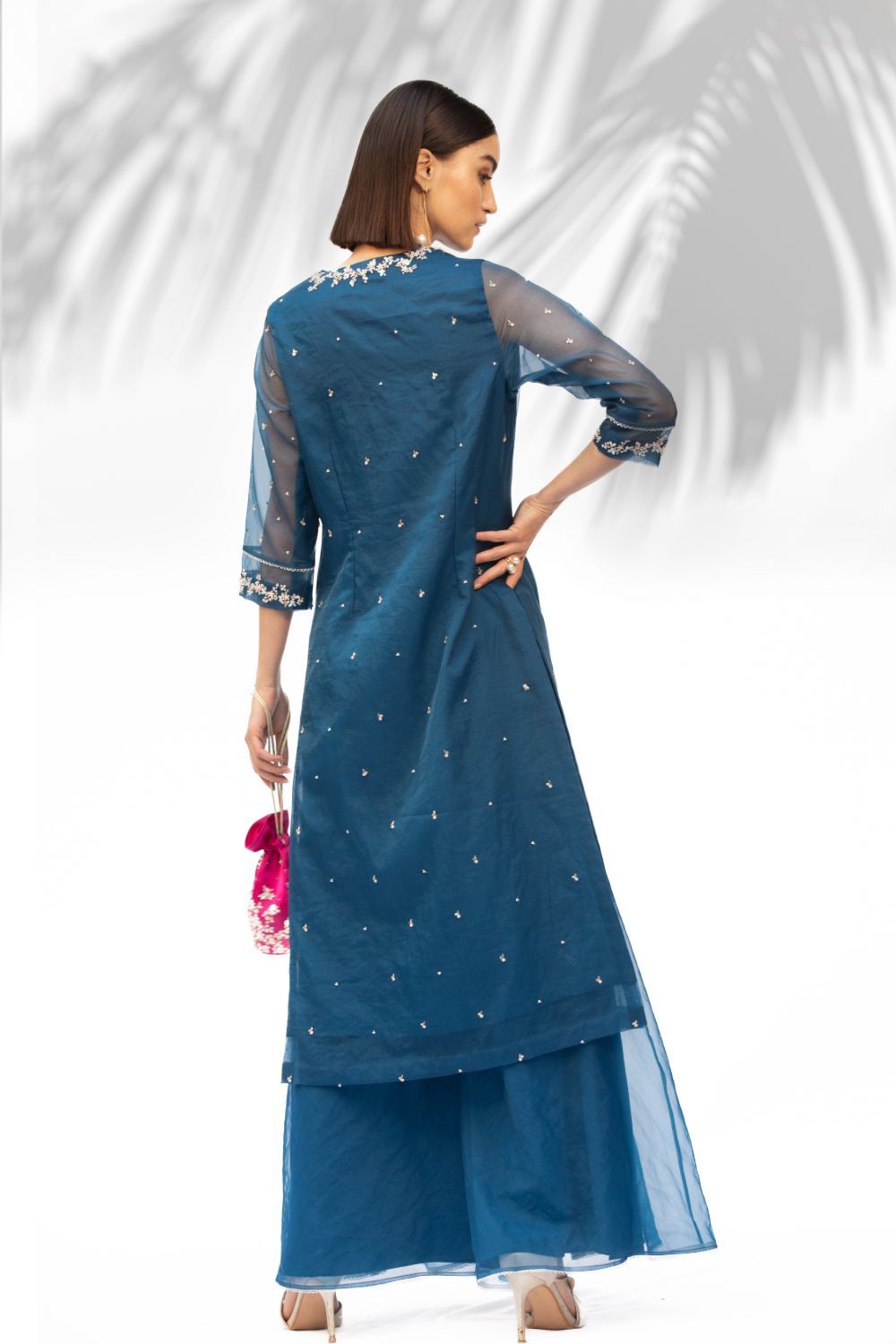 Saphire Blue Kurta With  Palazzo Set