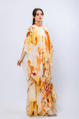 Apricot Crush Embroidered Maxi Dress
