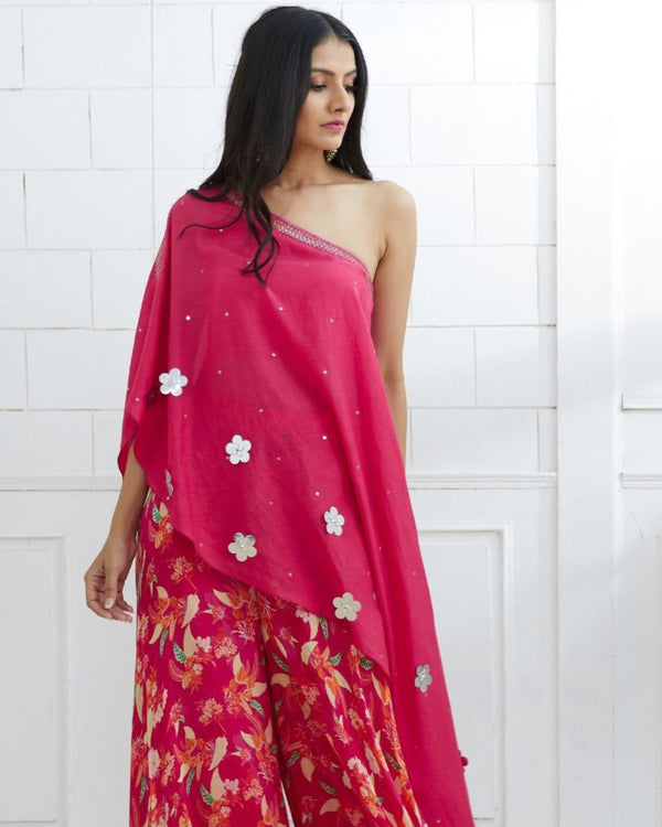 D.fuchsia A-symmetric Tunic Set