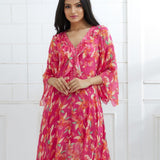 Fuchsia Printed Dress