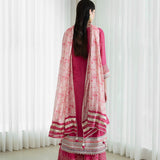 Kurta And Sharara Paired Printed Dupatta