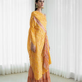 Offshoulder Tunic With Tiered Sharara
