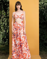 Willow Printed Satin long dress