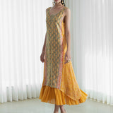 Calf Length Panelled Dress