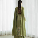 Kurta-sharara set with  foil dupatta