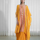Flared Panelled Kurta and Sharara Set