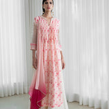 Pintucks Kurta With Sharara And Dupatta