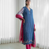 Straight Kurta Paired With Pants And Dupatta