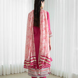 Kurta And Pants Paired Printed Dupatta