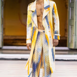 Yellow Linen Long Jacket