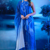 Twilight Halter Neck Kurta Set With Ombre Dupatta