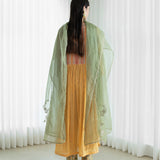 Yoke Kurta With Printed Pants And Dupatta