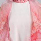 Petals Peach Placement Short Dress