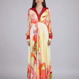 Linear Lime Summer Placement Dress