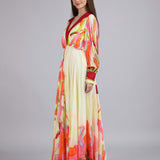 Linear Lime Summer Placement Dress