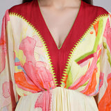 Linear Lime Summer Placement Dress