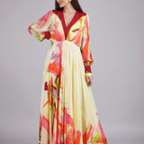 Linear Lime Summer Placement Dress