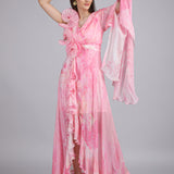 Cotton Clould Self Texture Printed Corsage Dress