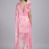 Cotton Clould Self Texture Printed Corsage Dress