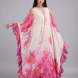 Floral Fantasy Placement Print Kaftan