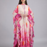 Floral Fantasy Placement Print Kaftan