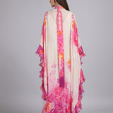 Floral Fantasy Placement Print Kaftan