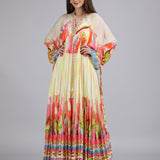 Linear Lime Summer Placement Kaftan