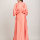 Peach Glow Draped Kaftan