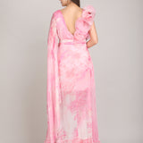 Cotton Clould Self Texture Printed Corsage Dress