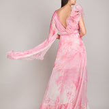 Cotton Clould Self Texture Printed Corsage Dress