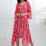 Fuchsia Printed Dress