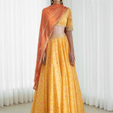 Lehenga Set With Printed Blouse