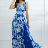 Royal Blue Printed Dress