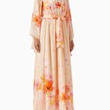 Drawstring Maxi Dress in Chiffon