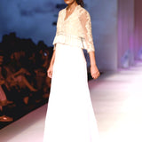 Pastel Ombre Maxi with Sheer Lace Jacket