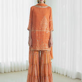 Kurta Set With Tiered Sharara