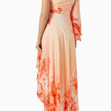 One Shoulder Printed Maxi Dress
