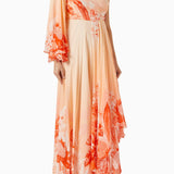 One Shoulder Printed Maxi Dress