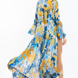 Lycra Printed Bodysuit With Cape