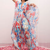 Chiffon Printed Pleated Kaftan